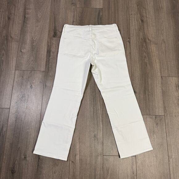 J.Crew 2003 Mid-Rise Kickout Jeans WMNS 28 White Denim Stretchy Button Zip Fly - Picture 6 of 9
